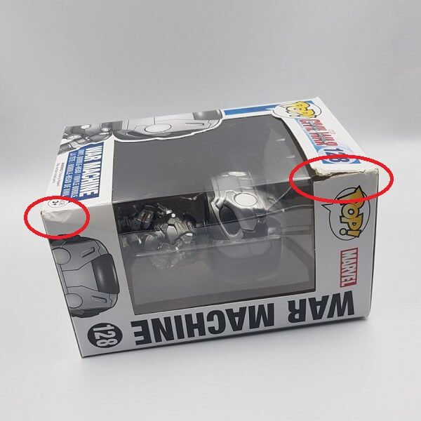 Funko POP Movies Captain America Civil War - War Machine 128 Bobble-Head Damaged Box