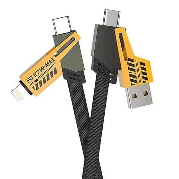 Braided Καλώδιο Multi Port 4 σε 1 - Μαύρο