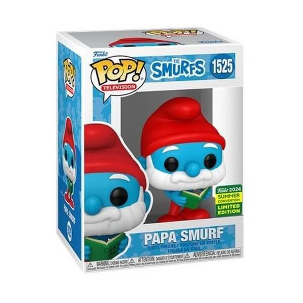 Funko POP Television The Smurfs - Papa Smurf 1525 Vinyl Figure 2024 Summer Convention Exclusive 