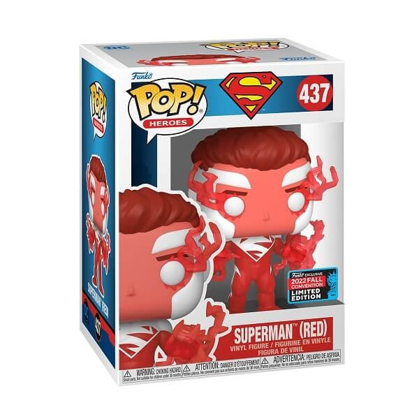 Funko POP Heroes Superman - Superman (Red) 437 Vinyl Figure 2022 Fall Convention Exclusive 