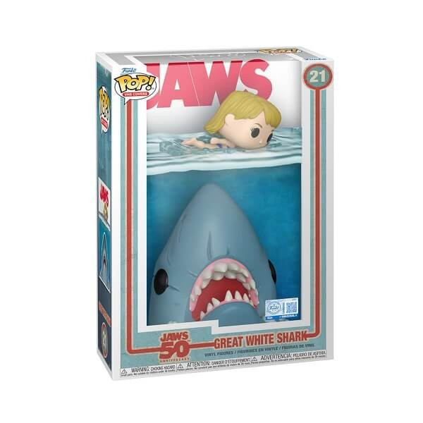 Funko POP VHS Covers Jaws 50th Anniversary - Great White Shark 21 Vinyl Figure Special Edition Exclusive