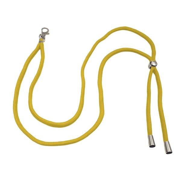 Λουράκι Λαιμού Lanyard για Κινητό με Μεταλλικό Γάντζο 75cm - Κίτρινο