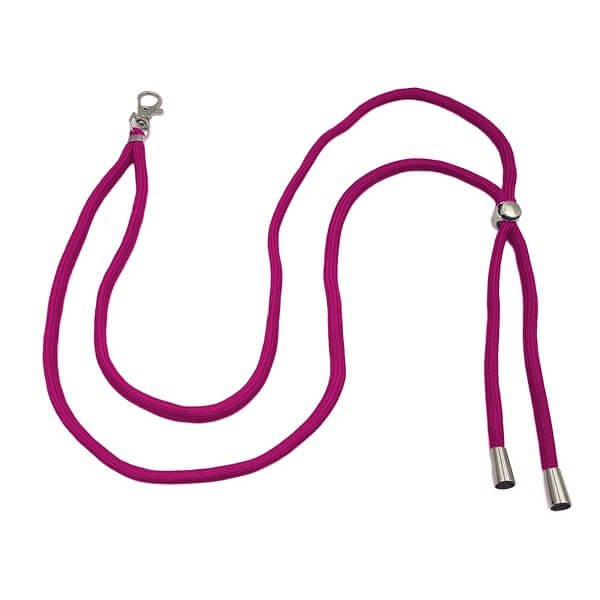 Λουράκι Λαιμού Lanyard για Κινητό με Μεταλλικό Γάντζο 75cm - Φούξια