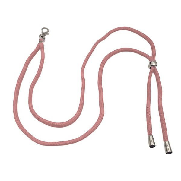 Λουράκι Λαιμού Lanyard για Κινητό με Μεταλλικό Γάντζο 75cm - Σομόν