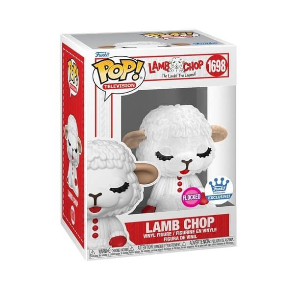 Funko POP Television Lamb Chop - Lamb Chop Flocked 1698 Vinyl Figure Funko Shop Exclusive