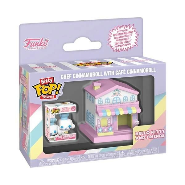 Funko Bitty POP Towns Hello Kitty and Friends - Chef Cinnamoroll with Cafe Cinnamoroll Vinyl Figure