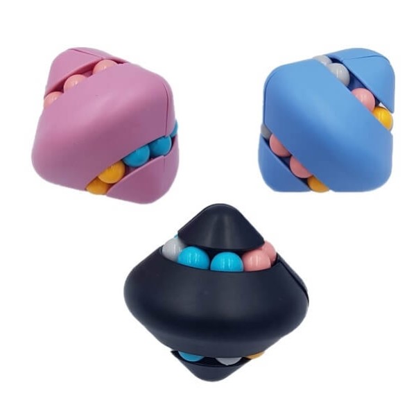 Μαγική Σβούρα Παζλ Τύπου Ρούμπικ - Spinner Cube - Μαύρο