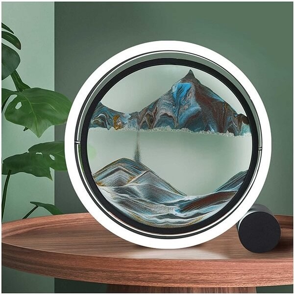 Μεταλλικό Διακοσμητικό Φωτιστικό με Άμμο 30Χ35Χ6 - Μπλε Άμμος