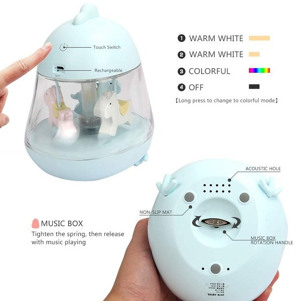 Παιδικό Φωτιστικό Καρουζέλ Με Μουσική - Cute Chick - Κίτρινο