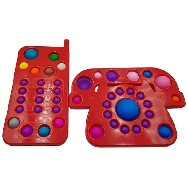 Pop it Fidget Simple Dimple Αγχολυτικό Παιχνίδι Τηλέφωνο Κόκκινο