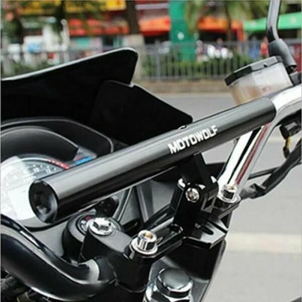 Ρυθμιζόμενη Μπάρα Επέκτασης Μηχανής Για Φώτα - Action Camera Motowolf - Μαύρο